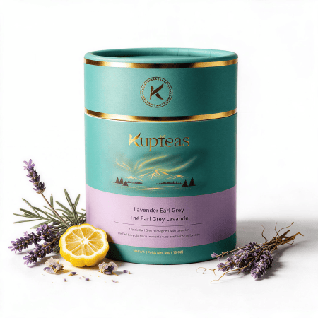 Kupteas Lavender Earl Grey – Loose Leaf Floral Black Tea, 50g tin