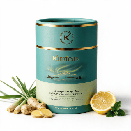 Kupteas Zesty Lemongrass Ginger – Loose Leaf Herbal Infusion 50g tin