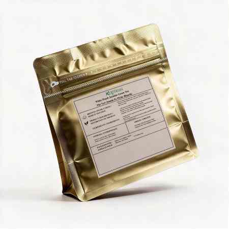 Kupteas Discovery Series White Peach Jasmine Green Tea 4 tea bags in gold stand-up pouch